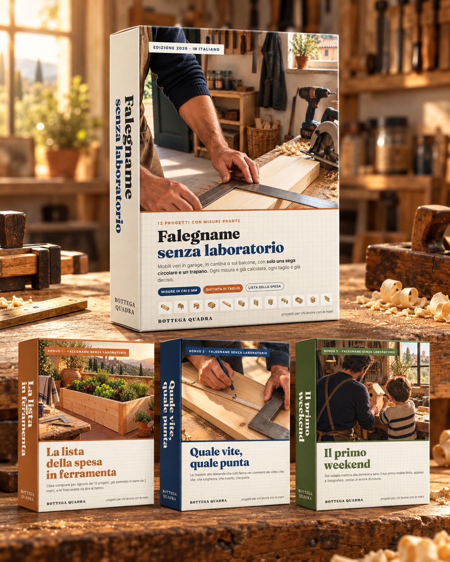 Falegname senza laboratorio: il libro e i 3 bonus